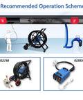 Heavy Duty Industrial Air Duct Dust Collector With Dual Voltage 110V 220V And Transformer 4000m3h 2200W Pro Grade Duct Cleaning System 16.4ft Hose For Warehouse Factory Workshop HVAC Maintenance, blue unit with hose
