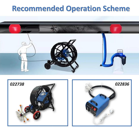 Heavy Duty Industrial Air Duct Dust Collector With Dual Voltage 110V 220V And Transformer 4000m3h 2200W Pro Grade Duct Cleaning System 16.4ft Hose For Warehouse Factory Workshop HVAC Maintenance, blue unit with hose