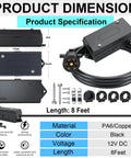 Product dimensions of 7 Pin Trailer Wiring Harness Kit with 8 Feet Heavy Duty 7 Way Cord Pigtail and Waterproof 7 Gang Junction Box