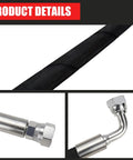 Front Loader Hydraulic Hoses Kit For Kubota LA350A LA401 LA402 LA4021 with metal connectors and textured black hose detail