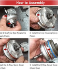 Step-by-step assembly of High Performance Corvette Servo Piston Kit Upgrade For TH700R4 4L60 4L60E 4L65E 2 To 4 Band Fits GM Corvette