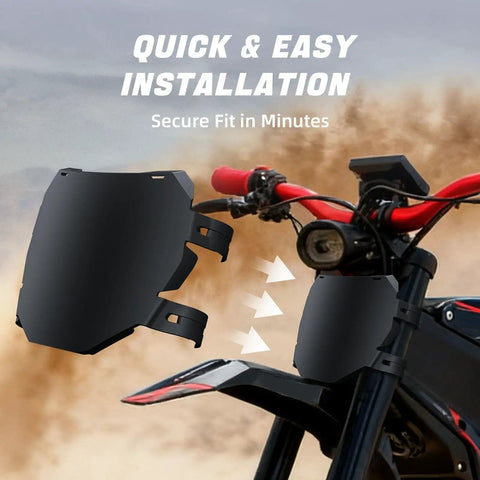 Versatile Electric Bike Number Plate Mount Fits Q20 S1 S2 Y1 RX X1S X X2 MX3 MX4 MX5 XXX Pro SS SR S Black Quick Install With Zip Ties For Mountain And Off Road E Bikes on front fork