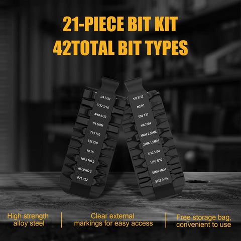 21 Piece Double Ended Screwdriver Bit Kit For Leatherman Multi Tool Screwdrivers Go To Flat Bits Built Tough From Industrial Grade S2 Hardened Steel