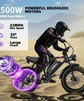 Rider on 1500W Peak Electric Fat Tire Mountain Bike For Adults With 32 MPH Top Speed in desert terrain
