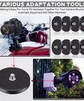 Heavy Duty Neodymium Round Magnets Featuring An Insanely Strong Rubber Coated Base And Quarter Inch Twenty Threaded Stud for mounting cameras