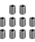 10Pcs Self Tapping Thread Inserts Kit M8x1 Male And M6x1 Female Threads With Extension Sleeve Conversion For Dope Solid Thread Upgrades And Quick Metal And Furniture Fixes, 303 stainless
