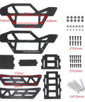 Beefy 1 To 24 Scale RC Car Chassis Frame Roll Cage Upgrade parts layout, carbon fiber and aluminum materials.