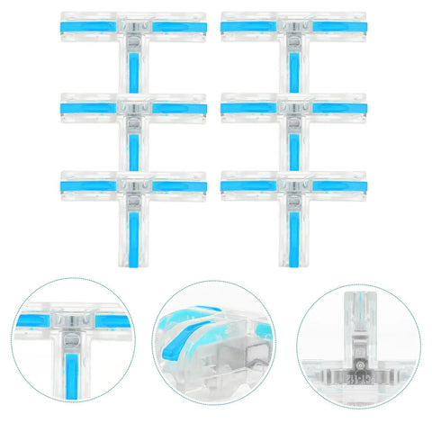 Top Tier T-Type Copper Wire Terminals With Insulated Nylon Sleeves For Quick Solderless Electrical Connections And Safe Splicing On Computer Cables And Household Wiring Kits, blue