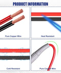 Product details showing pure copper wire and features of Pro Multimeter Test Leads Set With Ultra Sharp Gold Plated Probes Forty Point Five Inch Length Silicone Meter Leads 1000V 20A Includes Heavy Duty Alligator Clips For Hands Free Testing Versatile Volt Meter Leads For DMMs And Auto Diagnostics