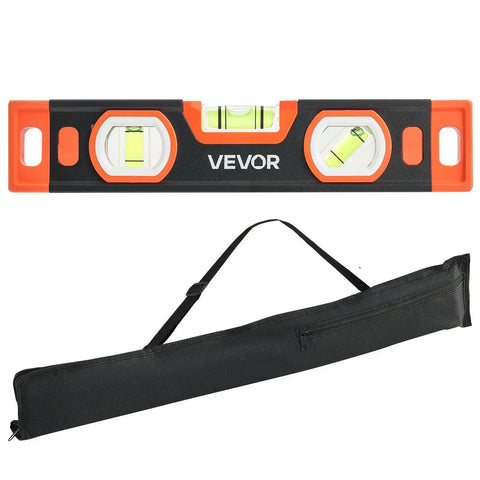 Top Shelf 3 Piece Magnetic Torpedo Level Kit, 9 16 24 Inch Aluminum Spirit Levels, Rock Solid Magnets, V Groove Base,Easy Hang Loop For Tradesmen And Weekend Warriors