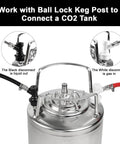 Ball Lock Keg Quick Disconnect Set For Corny Kegs CO2 And Liquid Ball Lock Fittings With Barbs MFL Beer Keg Disconnects With Clamps 2 Pack