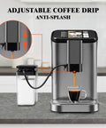 Barista-Grade 20Bar Fully Auto Espresso Machine With Dual Boiler And Zero Cleaning Hassle LCD Touch pouring coffee into a cup.