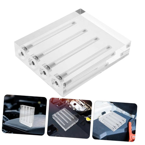 Oil Viscosity Tester Tool For Accurate Engine Oil Quality Check And Auto Maintenance Acrylic Stand Included Durable And User Friendly For Auto Shops And DIY Car Care Enthusiasts, clear acrylic tester with stand