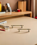 Vintage Zinc Alloy Cabinet Pulls And Drawer Handles Two Pack Solid Metal Retro Heavy Duty Door Hardware For Kitchen Wardrobe And Shoe Cabinets With 96mm Hole Spacing Durable Easy Grip on a desk