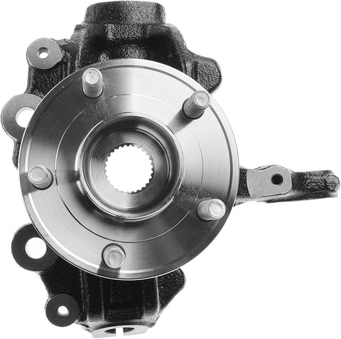 Front Left Wheel Hub Bearing And Steering Knuckle Assembly For Ford Focus 2012 2013 2014 2015 2016 2017 2018 2.0L FWD Preassembled Bolt On Replacement Part Easy Install Driver Side.