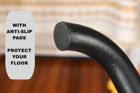 Close-up of Heavy Duty Hanging Egg Chair Stand anti-slip pad on curved base.