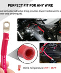 Waterproof Red And Black Heat Shrink Tubing Kit With 3 To 1 Shrink Ratio Adhesive Lined Heavy Duty Marine Grade For Wire Wrap