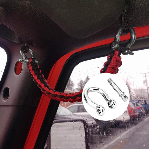 Beefy One Quarter Inch D Ring Shackles In Grade 304 Stainless Steel With Screw Pin, used for vehicle recovery