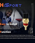 Rock Solid Replacement Engine Coolant Temperature Sensor With Connector 39220-38030 shown with installation guide for easy vehicle replacement.