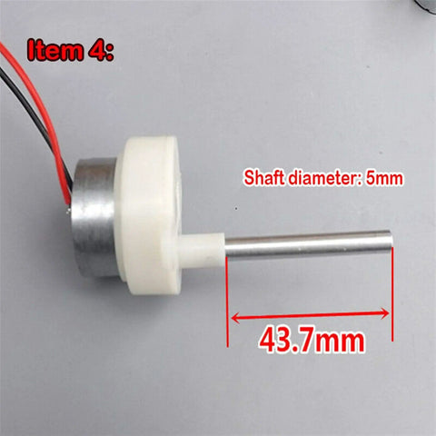 DC Gear Motor 3-9V Slow Speed 2.5-11 RPM Micro Geared Motor with 5mm shaft diameter and plastic reduction gearbox, side view