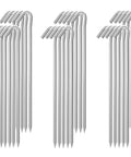 9 Inch Metal Tent Stakes Set 30 Pack Heavy Duty Galvanized Ground Anchors For Inflatables And Outdoor Decor Durable Tent Pegs