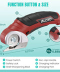 Cordless Electric Scissors For Cardboard And More 240 RPM Box Cutter That Slices Through Quarter Inch Materials With Ease Self Sharpening Tungsten Steel Blade Cuts Leather Carpet Plastic Mats Felt And More, 8.27in