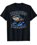 Tralalero Tralala Shark Meme Tee With Dope Bling Chain Grill And Blue Sneakers For Meme Lovers Gamers Streamers Content Creators