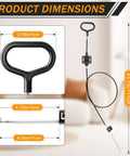 Get Your Sluggish Couch Back On Its Feet With This Two Pack Recliner Cable Replacement Set Featuring Beefy D Ring Pull Handles Plus Secure S Tip Clips For Zero Headache Furniture Fixes That Slide Smooth As Butter Daily, showing 43.7 inch black cable with dimensions.