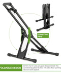 Adjustable Bike Storage Stand For Indoor And Outdoor Use Beefy Yet Lightweight Floor Parking Rack That Holds Mountain And Road Bikes Securely Steady Wheel Holder Easy Assembly For Apartment Garage Or Home Cycling Setup, foldable design