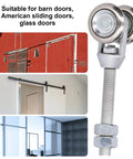 3 Pieces Track Roller Wheels For Sliding Doors With Steel Dual Wheel Trolley Roller For Rail Door Suspension Ideal For Glass Sliding Doors 35mm Diameter Durable Iron Material High Hardness And Wear Resistant For All Door Types