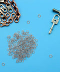 Stainless Steel Spring Lock Washers And Circular Flat Washers Set 200 Pieces With Enhanced Grip for bolts and DIY repairs, close-up