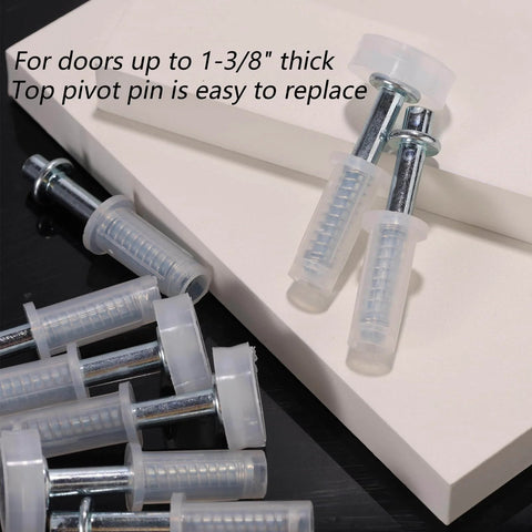 8 Pcs Bi Fold Door Top Roller Guide Wheel And Top Pivot Spring Loaded Replacement Kit with pivots for folding doors.