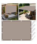 Shade Cloth With Grommets 4 By 4 Feet Waterproof Pergola Cover For Patio Garden Backyard 95 Percent UV Block Sunscreen Canopy In Khaki