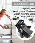 Dishwasher Door Latch Kit Replacement For Frigidaire Electrolux Kenmore Models FDBB4365FB2 FDBB4365F closeup in kitchen