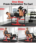 Leg Extension And Curl Machine For Home Gym With Dual Mode Backrest in use for seated and prone exercises, 1000Lb plate loaded.