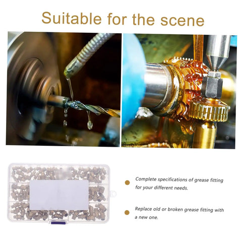 Copper Grease Nipples Assortment Kit For Automotive Use With High Hardness Copper Fittings Pro Grade Grease Fittings Set