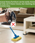 Eight Piece Two In One Furniture Sliders Set For Carpet And Hardwood Floors installed on table leg allowing easy cleaning