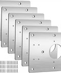 Cabinet Hinges Repair Plate Kit With Stainless Steel Bracket And Fixing Screws For Kitchen Cupboard Doors Durable No Fuss Hinge Repair For Wood Cabinets 6 Pack