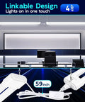 Linkable 4 Ft LED Shop Light 44W Replacing 300W Fluorescent, 4600 Lumens 5000K Daylight White Hella Bright, Plug In Bay