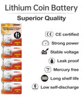 Top Shelf 40 Pack CR2032 Batteries 3 Volt Lithium Coin Cells Packing 240 Mah with CE certification and leak-proof design.