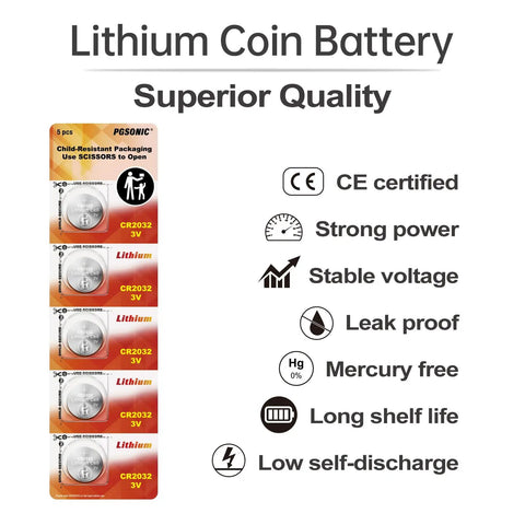 Top Shelf 40 Pack CR2032 Batteries 3 Volt Lithium Coin Cells Packing 240 Mah with CE certification and leak-proof design.