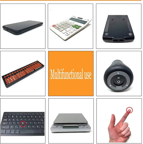 Grid showing various uses of Self Adhesive Clear Drawer Bumpers 6mm By 2mm Pack Of 100 including laptops and keyboards
