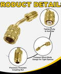 R410a Mini Split HVAC Adapter For Quick Couplers DIY Friendly 5/16 Inch Female To 1/4 Inch Male Flare Fittings