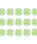 15 Pack 32mm Round for spirit Level for acrylic Bubble Gauge Precision with clear green bubble levels.