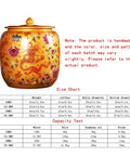 Handcrafted Ceramic Rice Jar With Lid For Kitchen Flour Storage, Glazed Grain Dispenser And Coffee Bean Canister, Solid Stoneware Pantry Vessel in vibrant orange with dragon design.