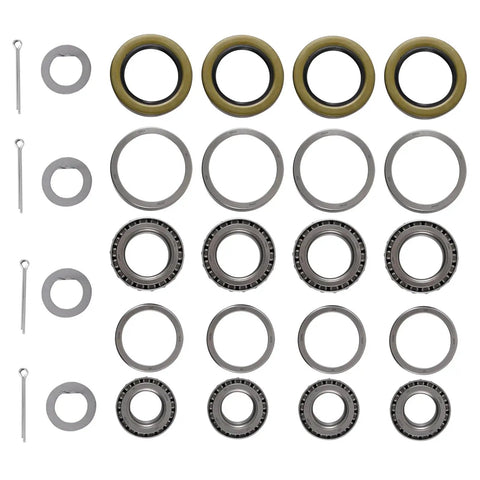 Beefy 7000 Lb Trailer Axle Bearing Kit Four Pack With Double Lip Seals For Tandem Axles On D42 Spindle Includes 28 Pcs Set 25580 14125A