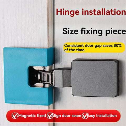 Hinge Mate Pro Door Hinge Jig With Magnetic Locking For Drill Free Quick Install Adjustable Accurate Hole Guide For Door Jambs Magnetic Suction Design DIY Carpenter Kit 2 Pack