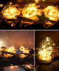 Six Pack Battery Operated Fairy Lights With Timer And Remote Six Point Five Foot Copper Wire 20LED Warm White Twinkle Lights