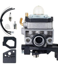 Beefed-Up GX25 GX35 Carburetor Kit For Honda FG100 FG110 HHT25S HHT35S with gasket, fuel filter, spark plug, and primer bulb.