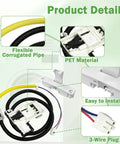 Heavy Duty Washing Machine Lid Lock Assembly Replacement For Whirlpool Maytag Kenmore Amana Top Loader with flexible pipe and 3-wire plug.